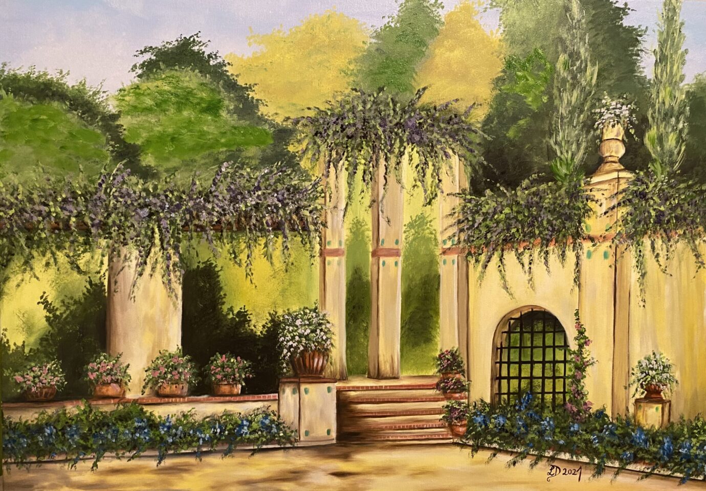 Obrazy Dufková - Rozkvetlá zahrada